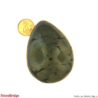 Pyrite On Matrix Egg #5 - 2 3/8" to 2 3/4"    from Stonebridge Imports