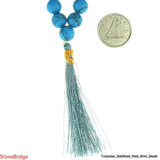 Turquoise Japa Mala Prayer Beads - 8mm    from Stonebridge Imports