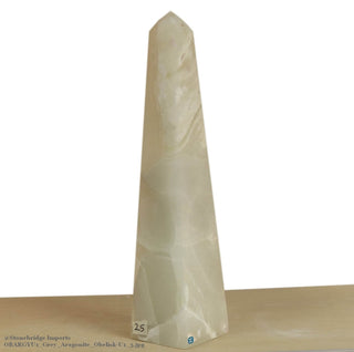 Grey Aragonite Obelisk U#1 - 40cm    from Stonebridge Imports