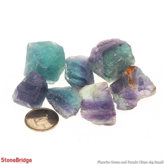 Fluorite Purple & Green Chips - Extra Small    from Stonebridge Imports