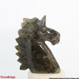 Labradorite Unicorn Carving U#26 - 4 3/4"    from Stonebridge Imports