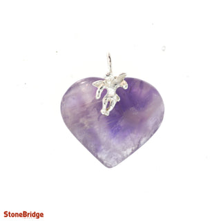Amethyst Heart & Angel Pendant    from Stonebridge Imports
