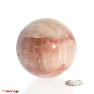 Calcite Rose Sphere - Small #4 - 2 1/2"    from Stonebridge Imports