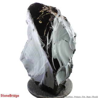 Obsidian Black Boulder Cut-Base U#85    from Stonebridge Imports