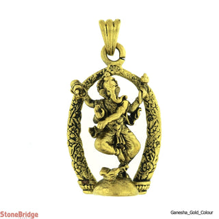 Ganesha Gold Colour Pendant    from Stonebridge Imports