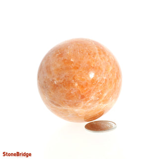 Calcite Orange Sphere - Extra Small #3 - 2"    from Stonebridge Imports
