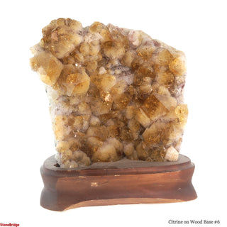 Citrine Cluster on Wood Base #6 - 10" (Enhanced) from Stonebridge Imports