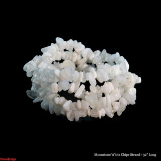Moonstone White Chip Strands - 5mm to 8mm    from Stonebridge Imports