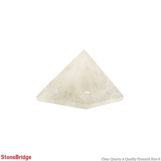 Clear Quartz A Pyramid #8 - 3" to 3 1/2" Wide    from Stonebridge Imports