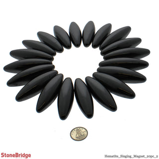 Hematite Magnetic Singing #2 - 20 Pack    from Stonebridge Imports
