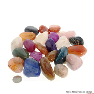 Large, Vibrant Mixed Tumbled Stones - Enclosed in a Mesh Bag Large   from Stonebridge Imports
