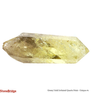 Green/ Gold Irritated Quartz Point U#1    from Stonebridge Imports