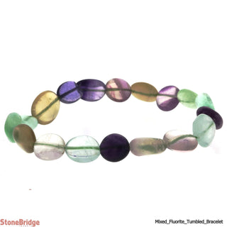 Fluorite Mix Colour Tumbled Bracelets    from Stonebridge Imports