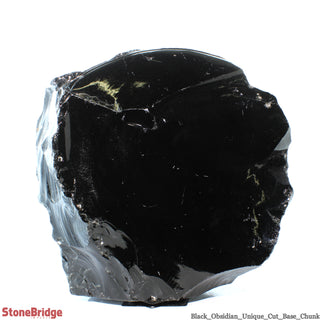 Obsidian Black Boulder Cut-Base U#60 - 15 1/2"    from Stonebridge Imports