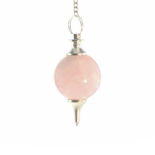 Ball & Point - Rose Quartz Pendulums    from Stonebridge Imports
