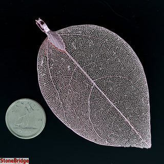 Electroplated Jewelry Leaves - Type #2 - Big Pink Leaf    from Stonebridge Imports
