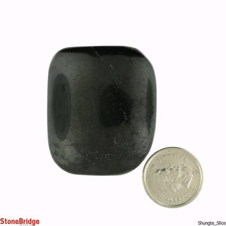 Shungite Slice All Polished - 1 1/4" to 1 3/4" - #1    from Stonebridge Imports