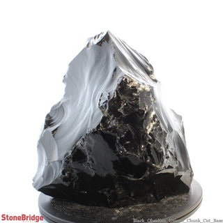 Obsidian Black Boulder Cut-Base U#16 - 12 1/2"    from Stonebridge Imports