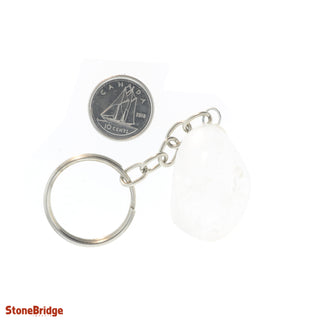 Keychain - Clear Quartz Tumbled    from Stonebridge Imports