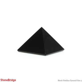 Black Obsidian Pyramid #3 - 1 3/4" to 2" Wide    from Stonebridge Imports