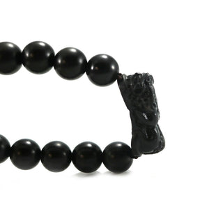 Mala Bracelet "Black Rosewood & Charm" #22    from Stonebridge Imports