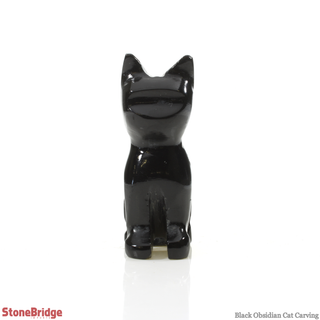 Black Obsidian Cat Carving - 2"    from Stonebridge Imports