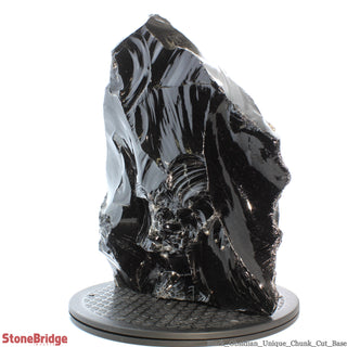 Obsidian Black Boulder Cut-Base U#10 - 16 1/2"    from Stonebridge Imports