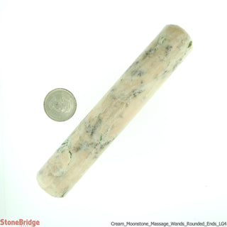 Moonstone Cream Rounded Massage Wand - Large #2 - 3 1/2" to 4 1/2"    from Stonebridge Imports