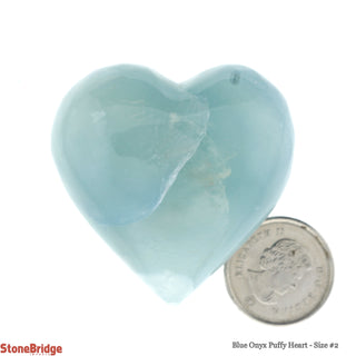Blue Onyx Heart #2 - 1" to 2"    from Stonebridge Imports