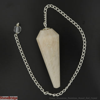Moonstone Cream Multifaceted Pendulum with Bead    from Stonebridge Imports