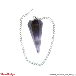 Amethyst Pendulum 6 Facets & Bead    from Stonebridge Imports
