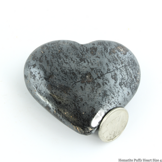 Hematite Heart #4 - 1 3/4" to 2 3/4"    from Stonebridge Imports