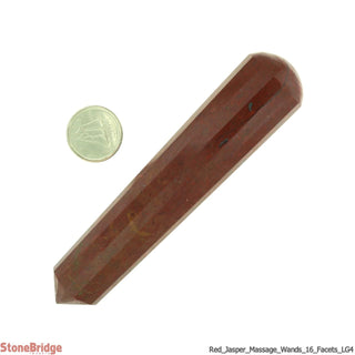 Red Jasper Pointed Massage Wand - Large #2 - 3 1/2" to 4 1/2"    from Stonebridge Imports