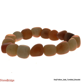 Jade Yellow/Red Tumbled Bracelets    from Stonebridge Imports