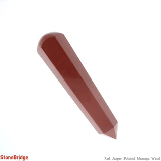 Red Jasper Pointed Massage Wand - Extra Large #1 - 2 1/2" to 3 3/4"    from Stonebridge Imports