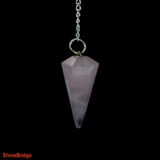 Rose Quartz Pendulum 6 Facets & Ring    from Stonebridge Imports