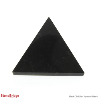 Black Obsidian Pyramid #8 - 3" to 3 1/2" Wide    from Stonebridge Imports