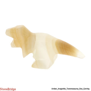 Amber Aragonite Tyrannosaurus Rex Dinosaur Carving - 1" to 2"    from Stonebridge Imports