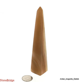 Amber Aragonite Obelisk #3 - 4" to 5"    from Stonebridge Imports