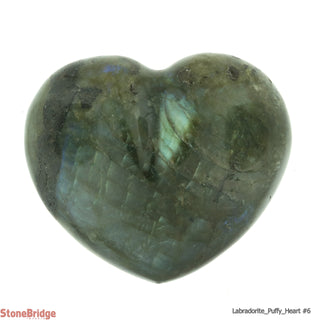 Labradorite High Flash Puffy Heart #6 - 2" to 3 1/4"    from Stonebridge Imports