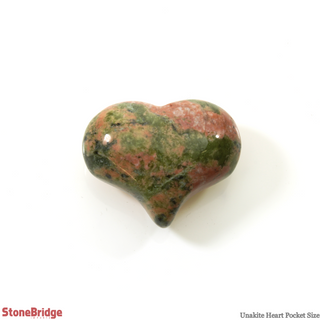 Unakite Heart Pocket #1 - 3/4" to 1"    from Stonebridge Imports