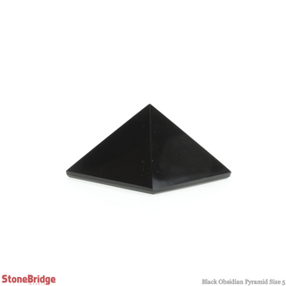Black Obsidian Pyramid #5 - 2 1/4" to 2 1/2" Wide    from Stonebridge Imports