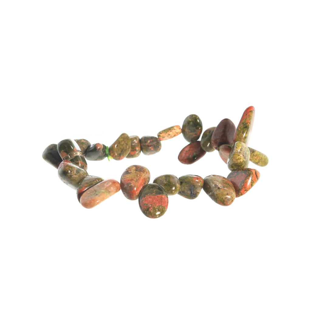 Beautiful Unakite Tumbled Offset Bead Stretch Bracelet – Stonebridge ...
