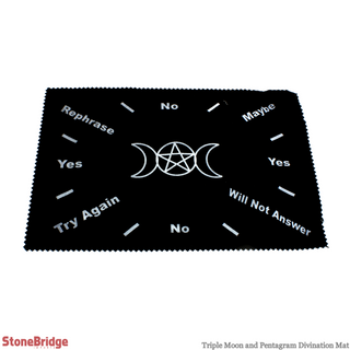 Triple Moon and Pentagram - Pendulum Divination Mat    from Stonebridge Imports