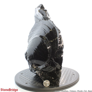 Obsidian Black Boulder Cut-Base U#24 - 14 1/2"    from Stonebridge Imports