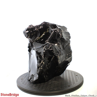 Obsidian Black Boulder Cut-Base U#1 - 9 1/2"    from Stonebridge Imports
