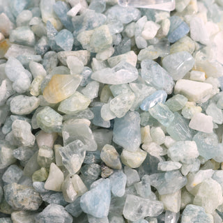 Aquamarine B Tumbled Stones - Semi Polished    from Stonebridge Imports
