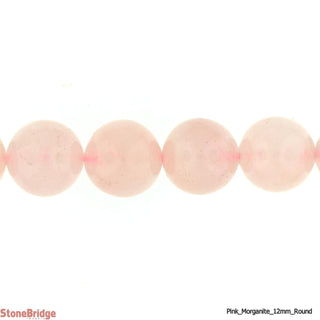 Morganite Pink - Round Strand 7" - 12mm    from Stonebridge Imports