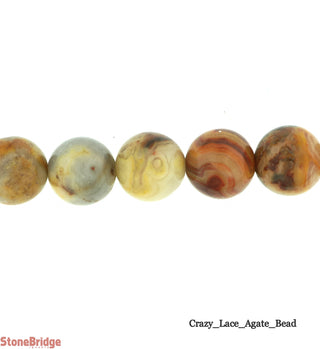 Crazy Lace Agate - Round Strand 15" - 8mm    from Stonebridge Imports