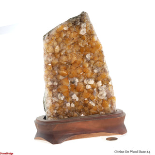 Citrine Cluster on Wood Base #4 - 9" (Enhanced) from Stonebridge Imports